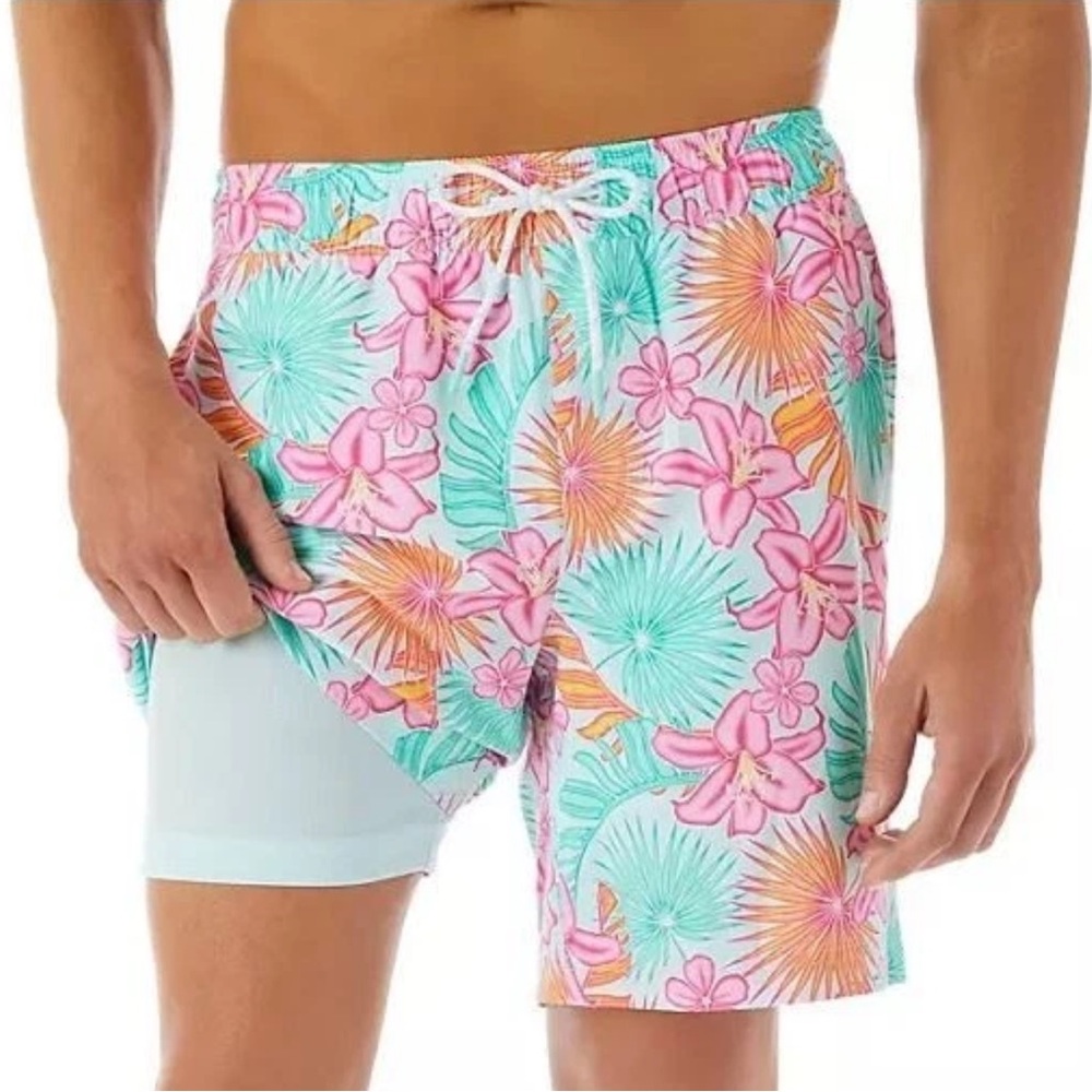 MEMBERS MARK Bright Tropical Swim Trunks Family Matching Swimsuit NWOT